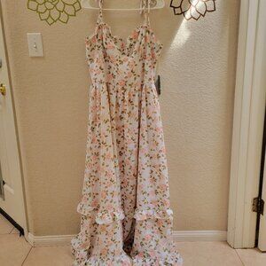 tillys maxi dress WEST OF MELROSE Mesh Patchwork Womens Maxi Dress